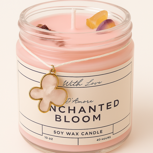 Charmé Rose Crystal Candle