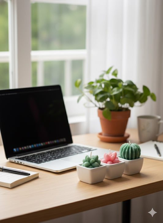 Botanic Bliss – Mini Succulent Candle Set