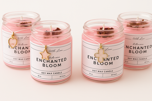 Charmé Rose Crystal Candle