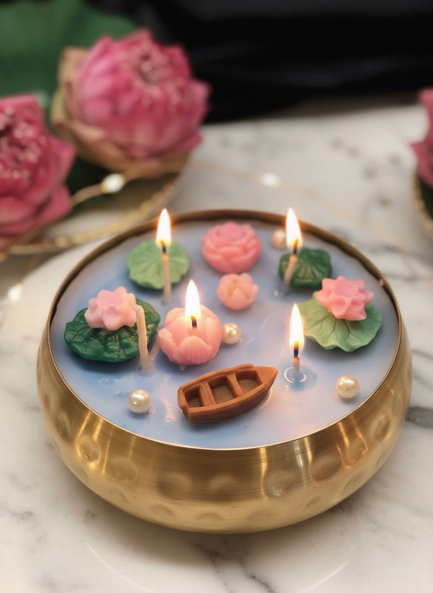 Lotus Serenade – Aromatic Urli Candle