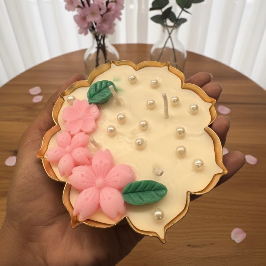 Gulabi Noor – Handcrafted Urli Candle