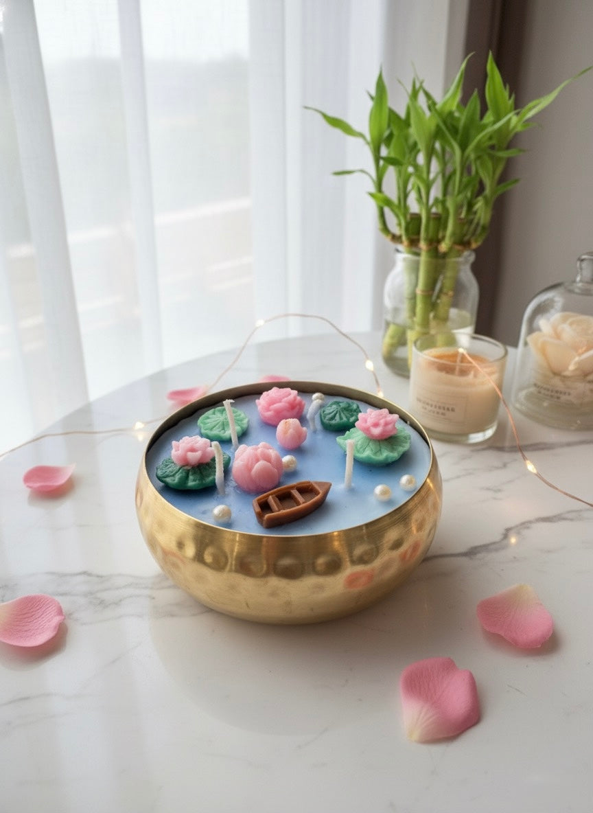 Lotus Serenade – Aromatic Urli Candle